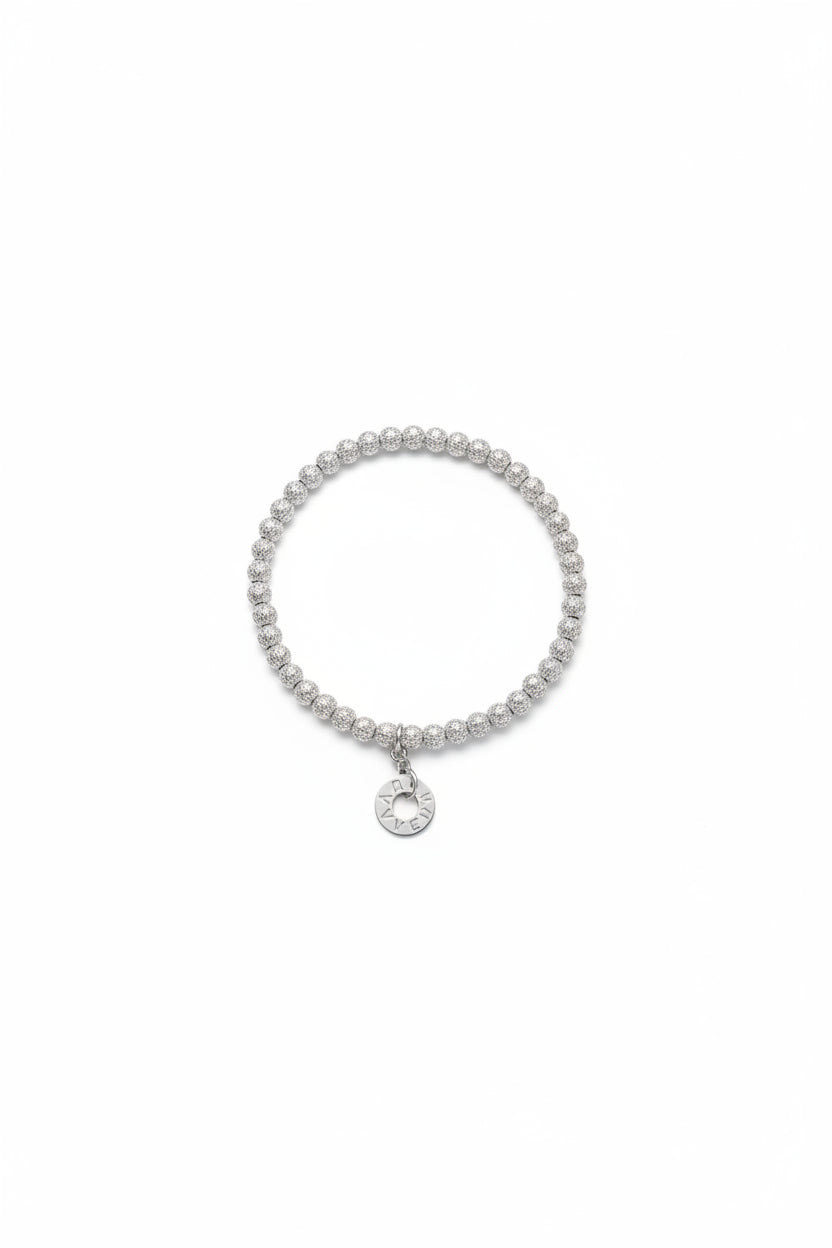 Sabbia Bianca-Silver Laser Beads