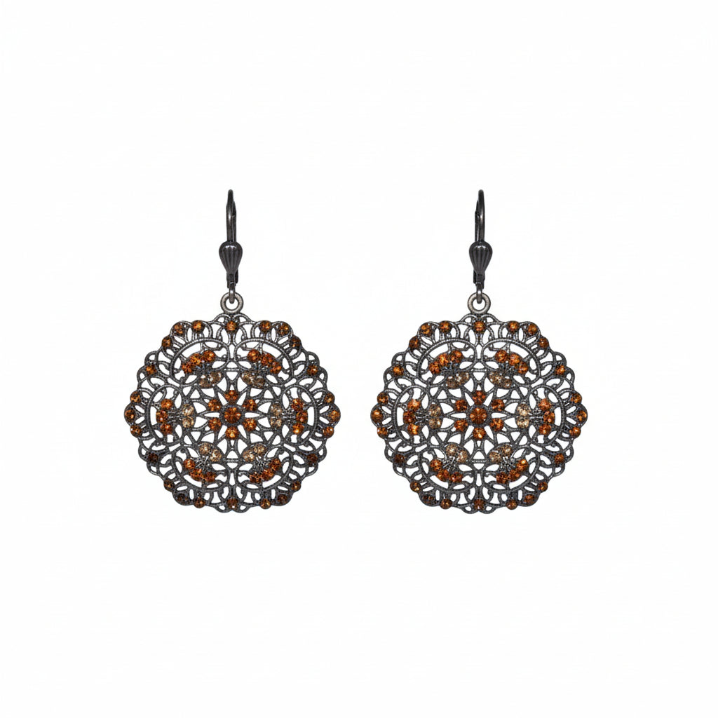 Light Colorado Topaz Filigree Earrings