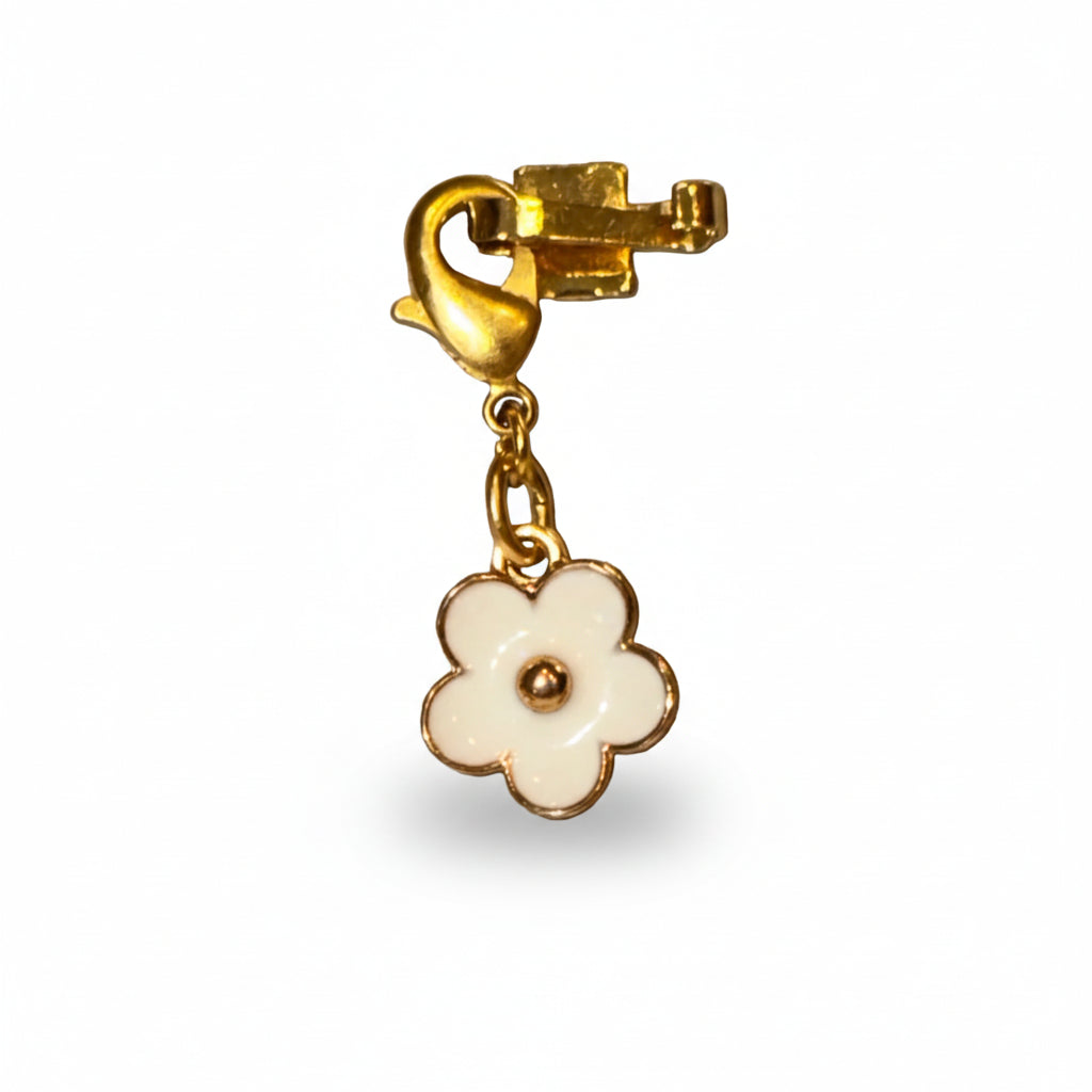 Small White Flower Charm