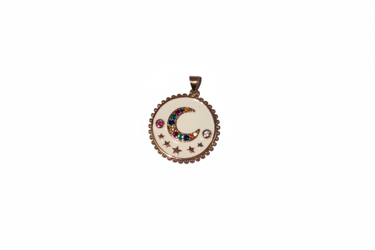 Moon Pendant White & Colorful