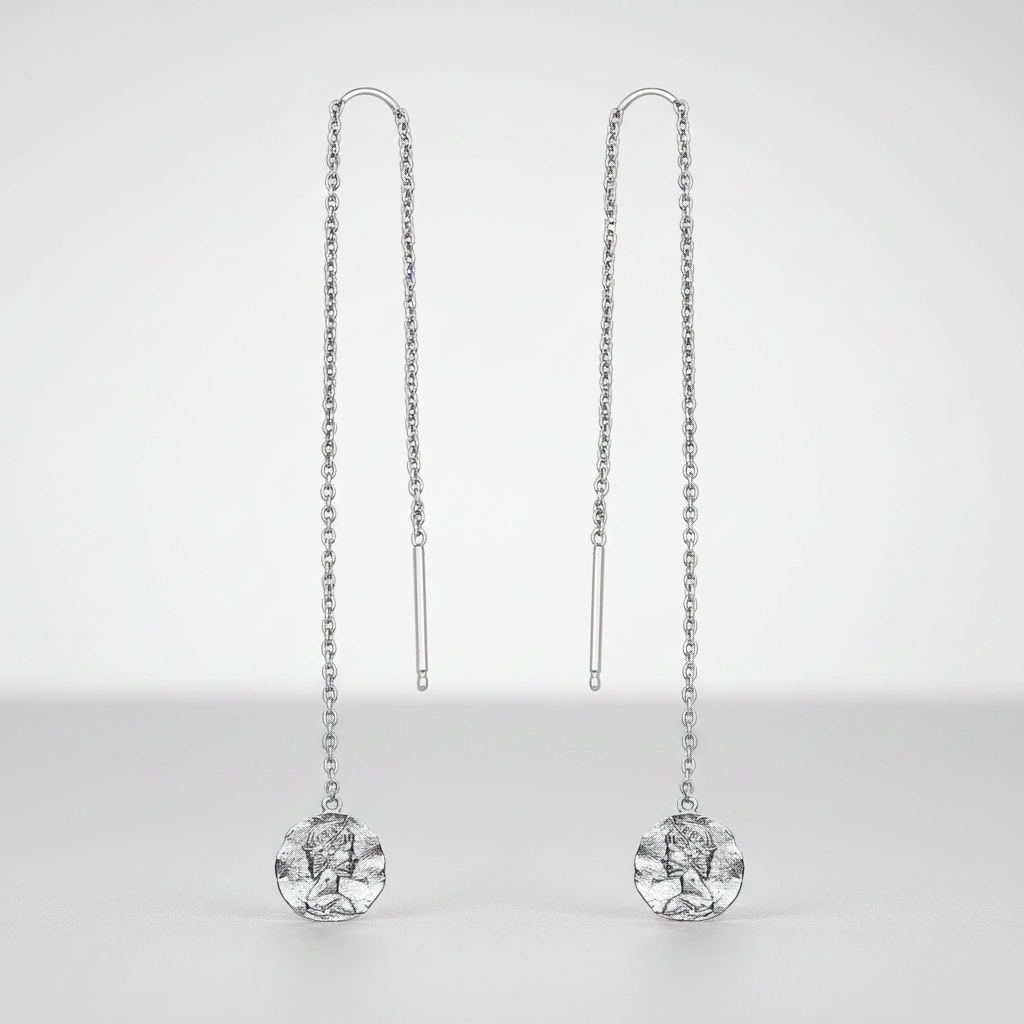 Ania Haie ~ Silver Roman Empress Threader Earrings
