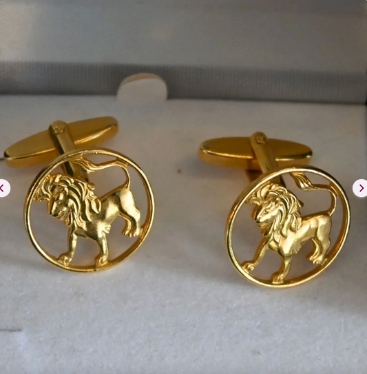 Gold Lion Cufflinks