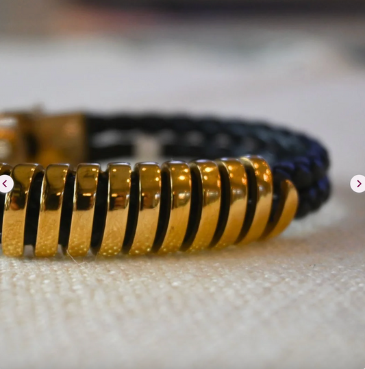 Gold Tone Braided Bracelet