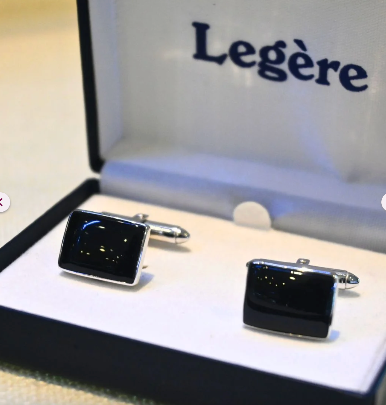 14KW Gold Onyx Cuff Links ~ Legere