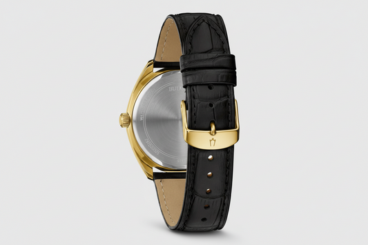 BULOVA Black and Gold Tone Watch