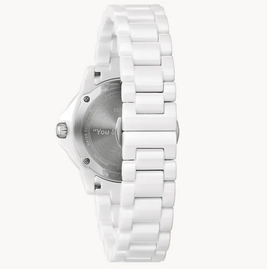 Bulova Marine Star Marc Anthony Womens White Bracelet Watch