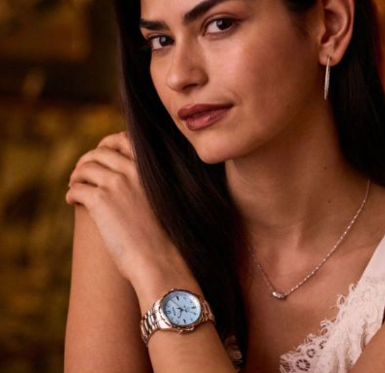 Bulova Marine Star Diamond Accent Blue Mother-of-Pearl Dial Watch