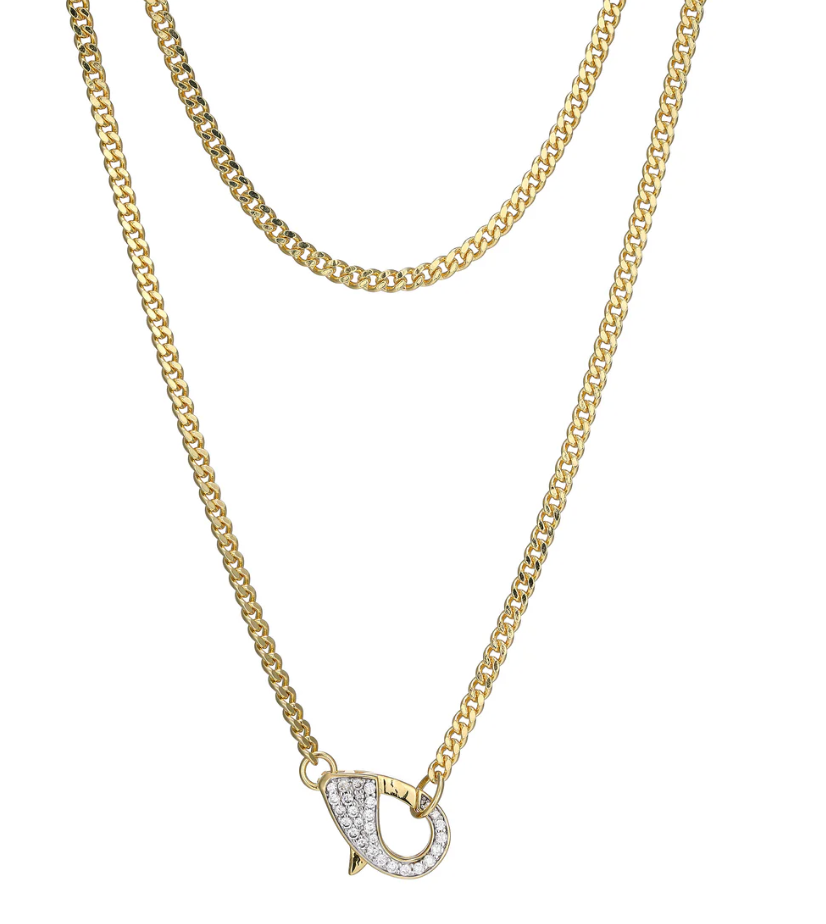 Pave Clasp Diamond Necklace