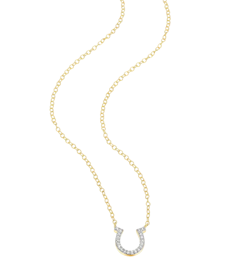 Horseshoe Statement Necklace in 14K Yellow Gold-Plated Sterling Silver