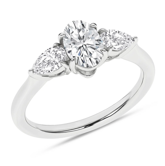 3-Stone Ring (Oval + Pear)