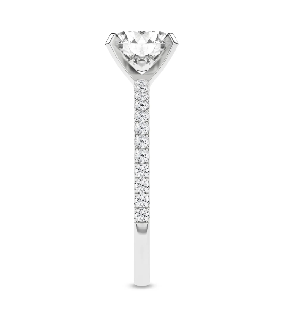 Straight Shank Engagement Ring (Round)