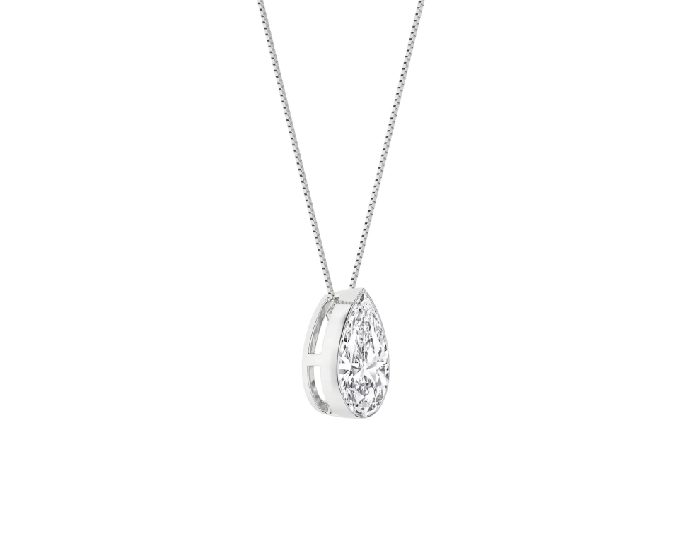 Seamless Solitare Pendant (Pear)