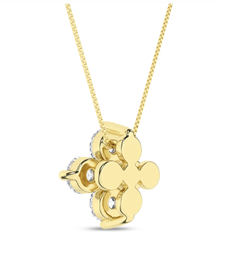 Flower Petals Stud Pendant (Round)Yellow