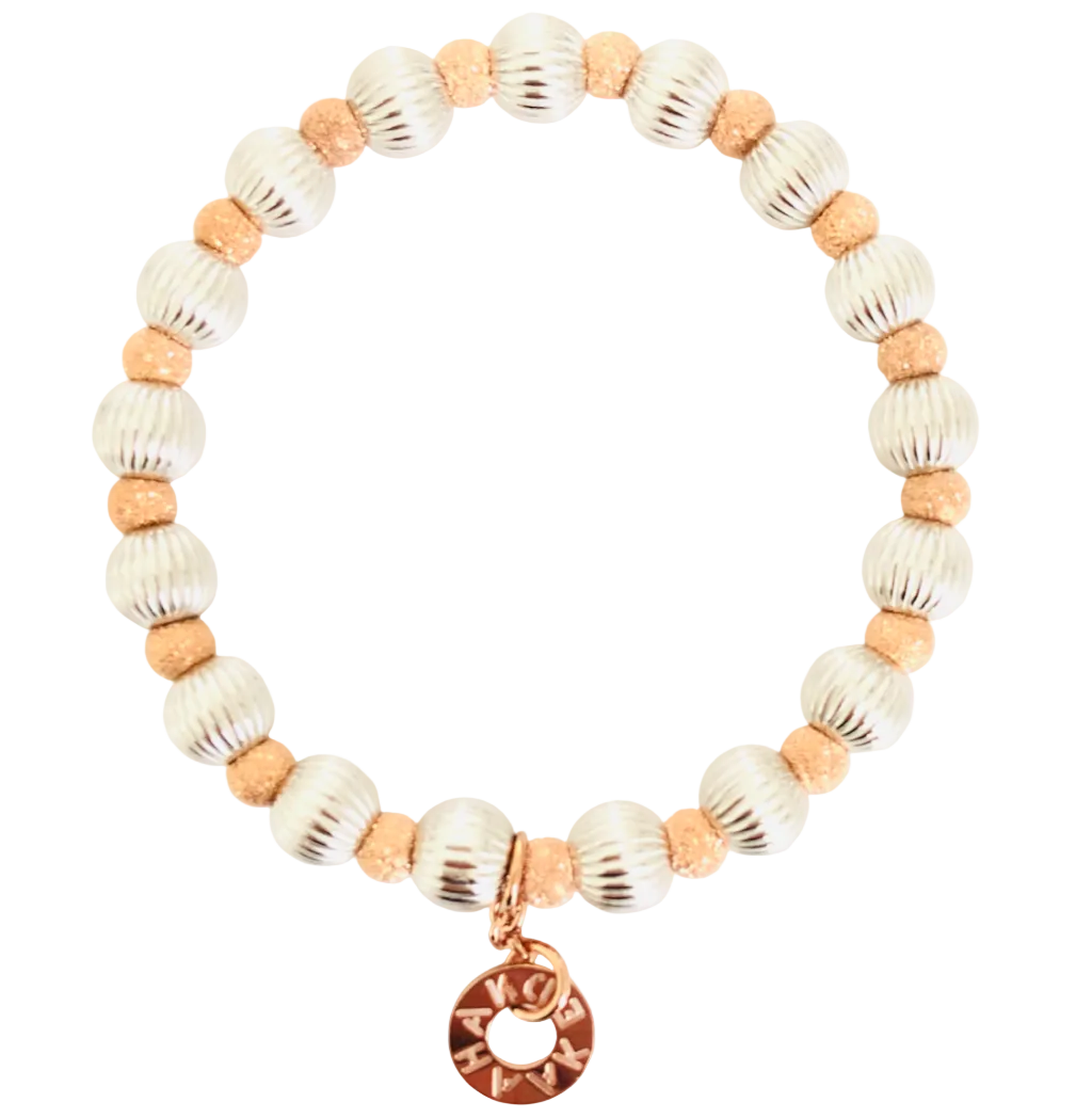 Silver Melon Beads & Rose Beads