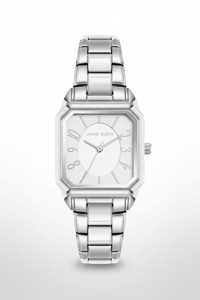 Anne Klein Women’s Silver-Tone Stainless Steel Analog Watch