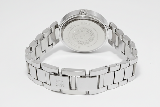 Anne Klein Women’s Silver-Tone Diamond Accent Bracelet Watch