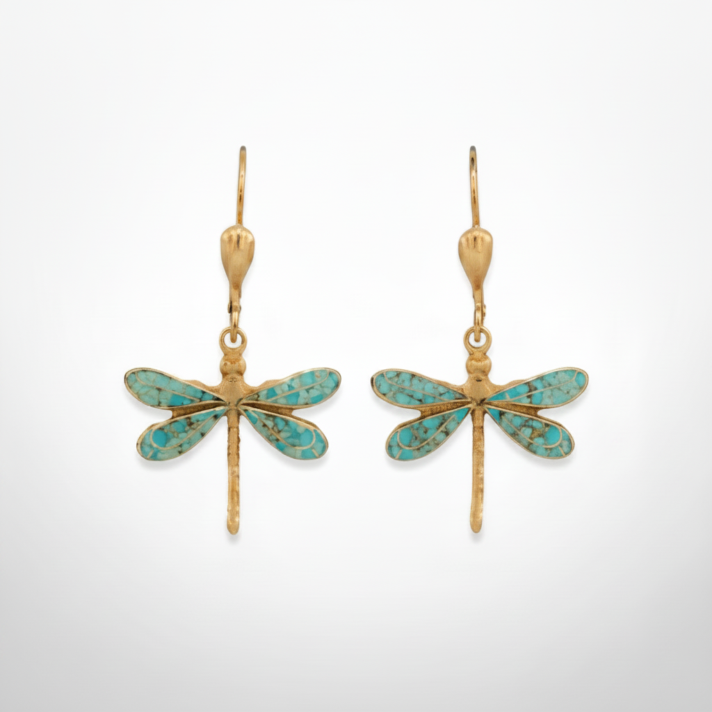 Enamel Dragonfly Earrings