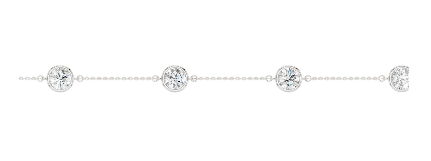 Station Bezel-Set Bracelet (Round)