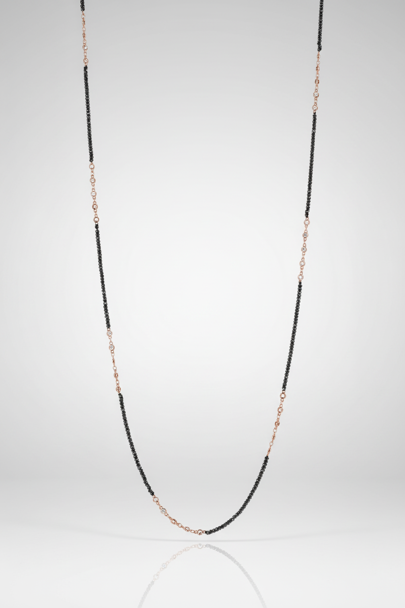 Hematite & Cubic Zirconia Rose Gold