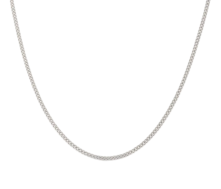 14 Sterling Silver 1mm Curb Chain