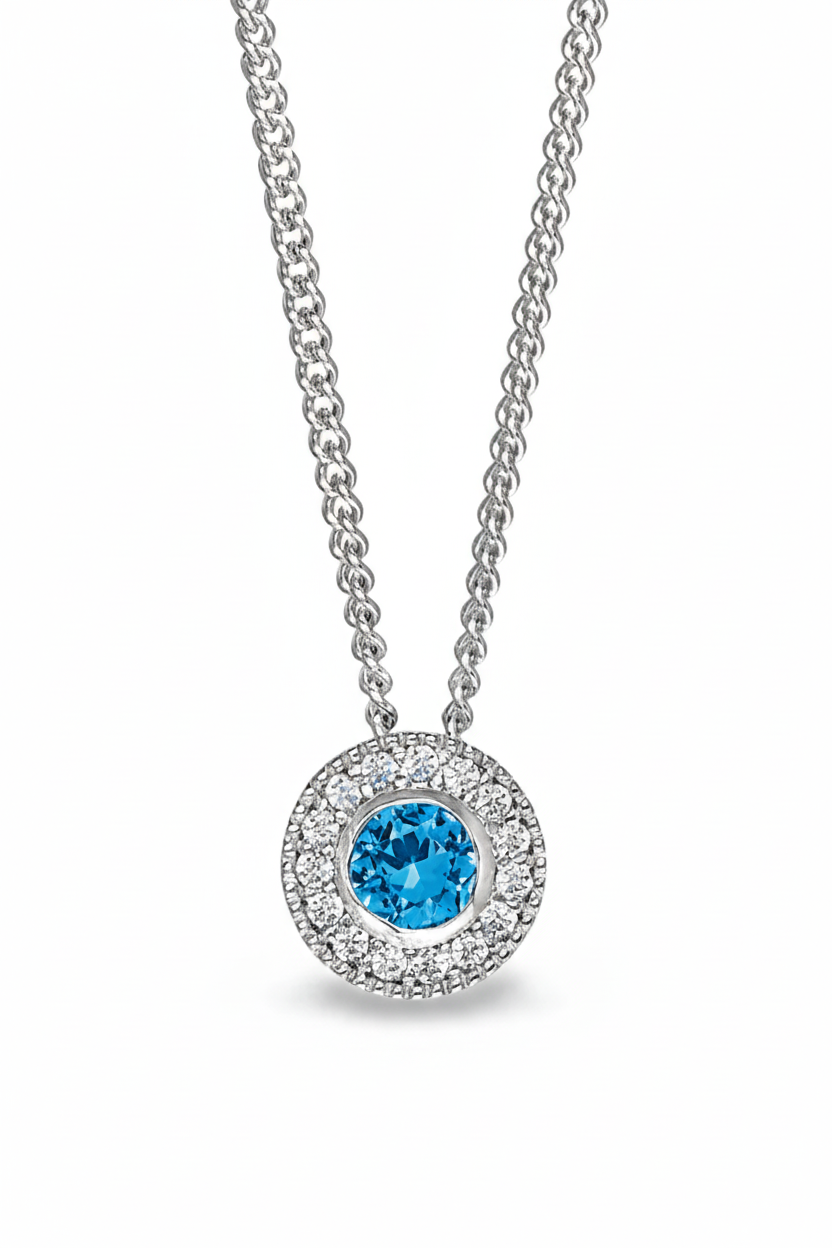 December Birthstone Pendant