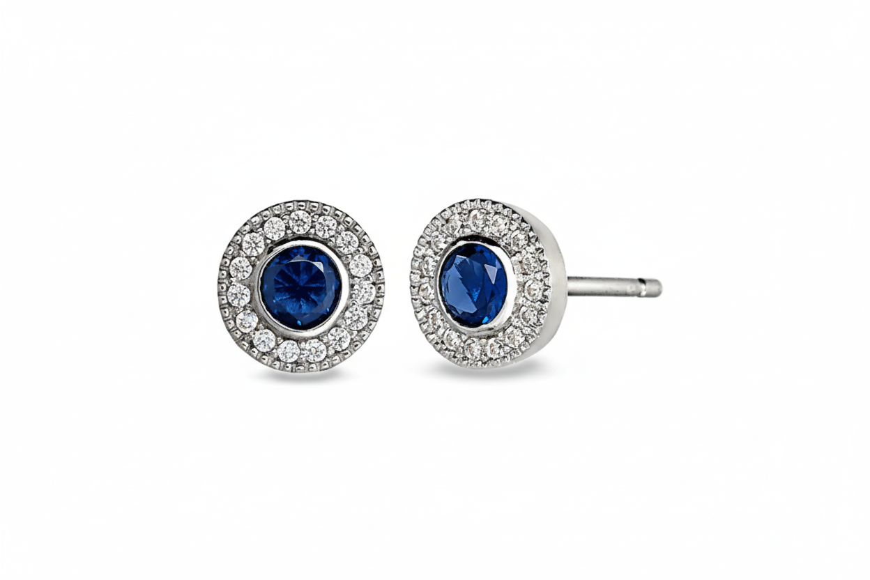 September Birthstone Stud Earrings