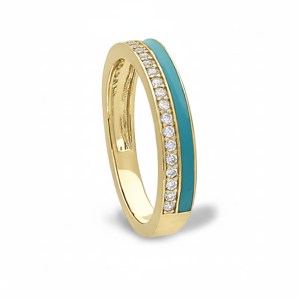 Turquoise Enamel Ring
