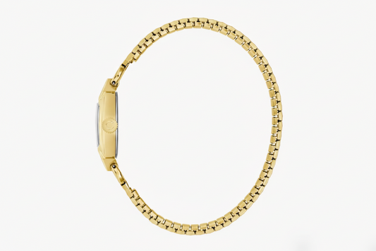 Women’s Gold-Tone Cocktail Watch – Textured Dial & Expansion Bracelet