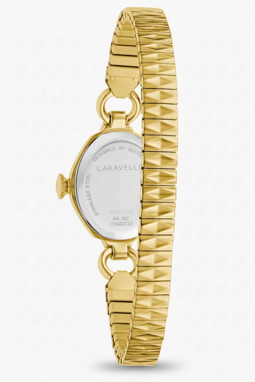 Women’s Gold-Tone Cocktail Watch – Textured Dial & Expansion Bracelet
