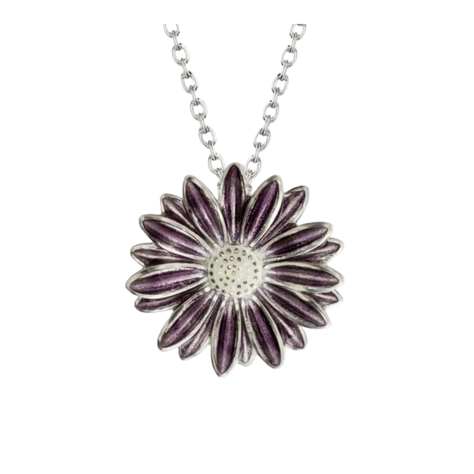 Purple Daisy Necklace