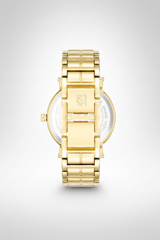 Anne Klein Women’s Gold-Tone Stainless Steel Quartz Bracelet Watch