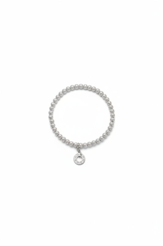 Sabbia Bianca-Silver Laser Beads