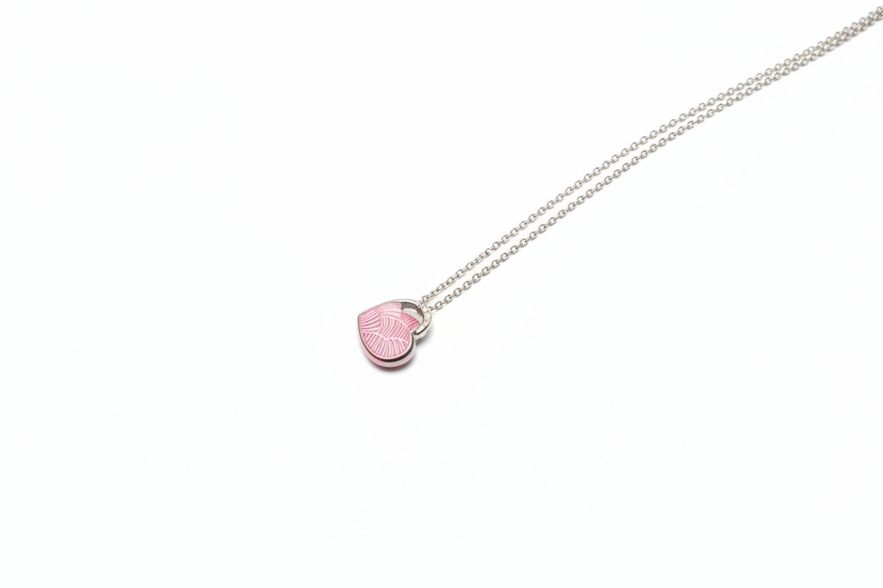 Pink Sideways Heart Necklace