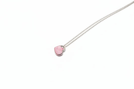 Pink Sideways Heart Necklace