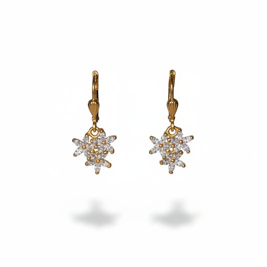 Rhinestone Flower Earrings