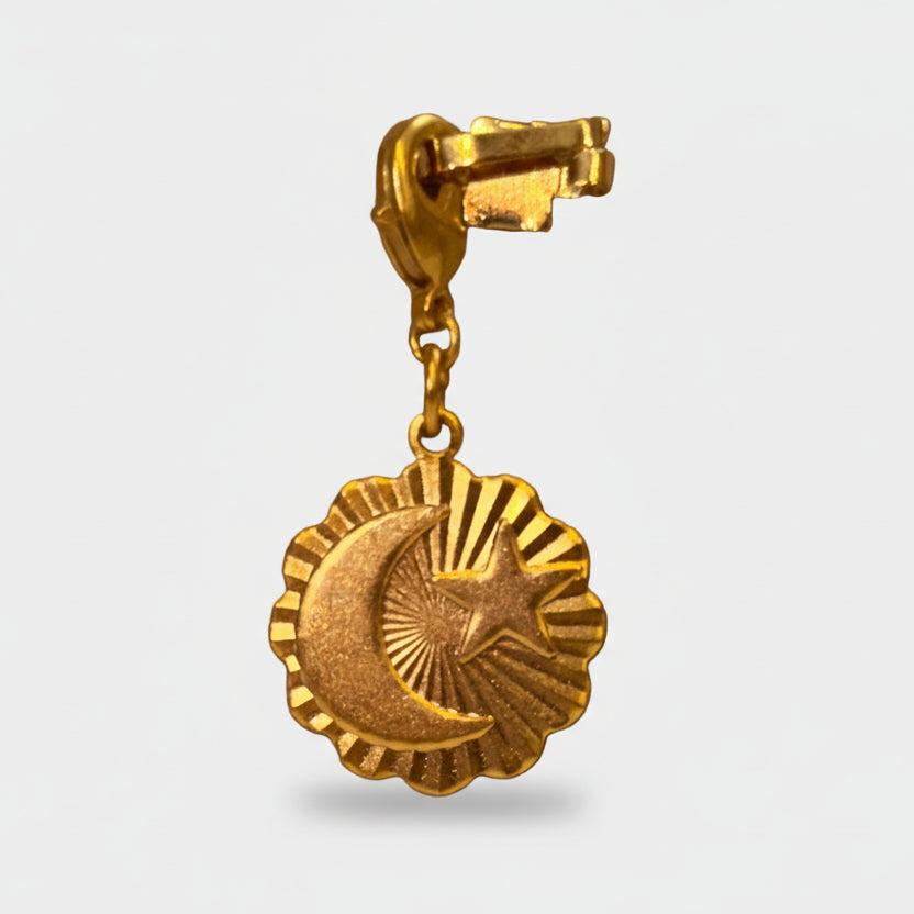 Medium Moon + Star Charm