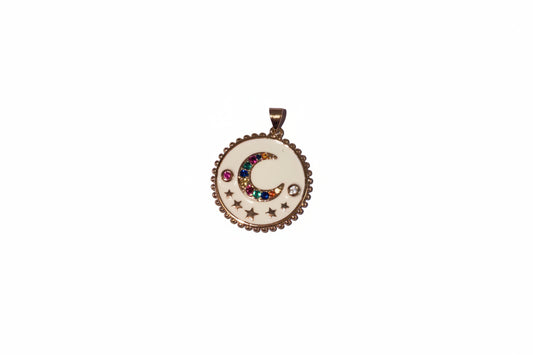Moon Pendant White & Colorful