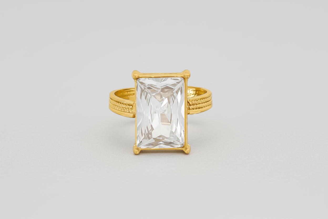 Cubic Zirconia Water Resistant Ring