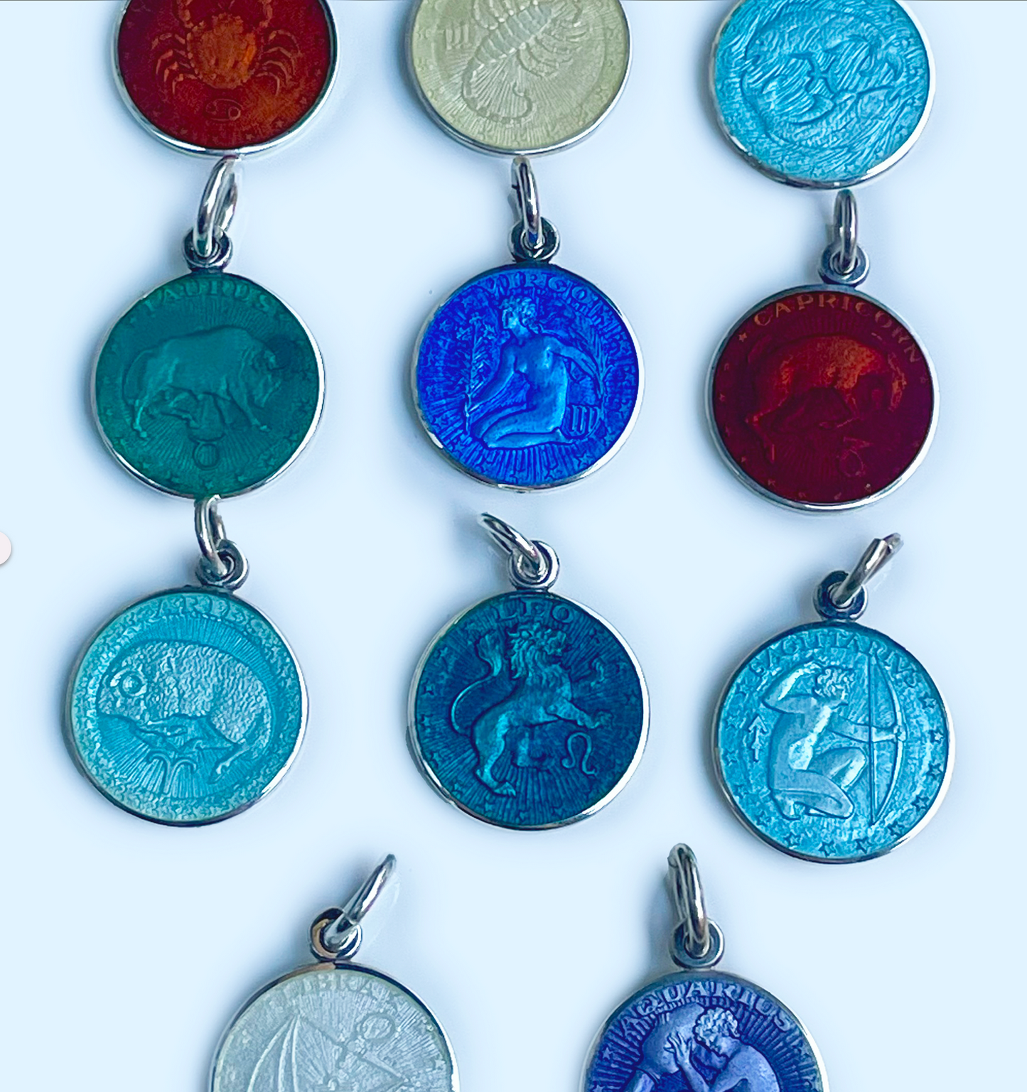 Zodiac Enamel Metal - Nickel Size