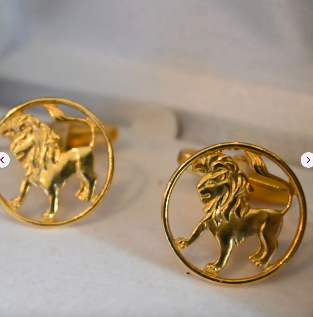Gold Lion Cufflinks