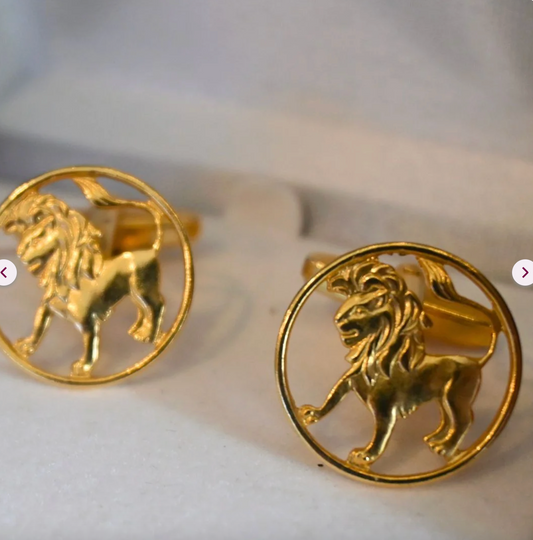 Gold Lion Cufflinks
