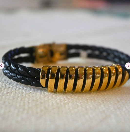 Gold Tone Braided Bracelet