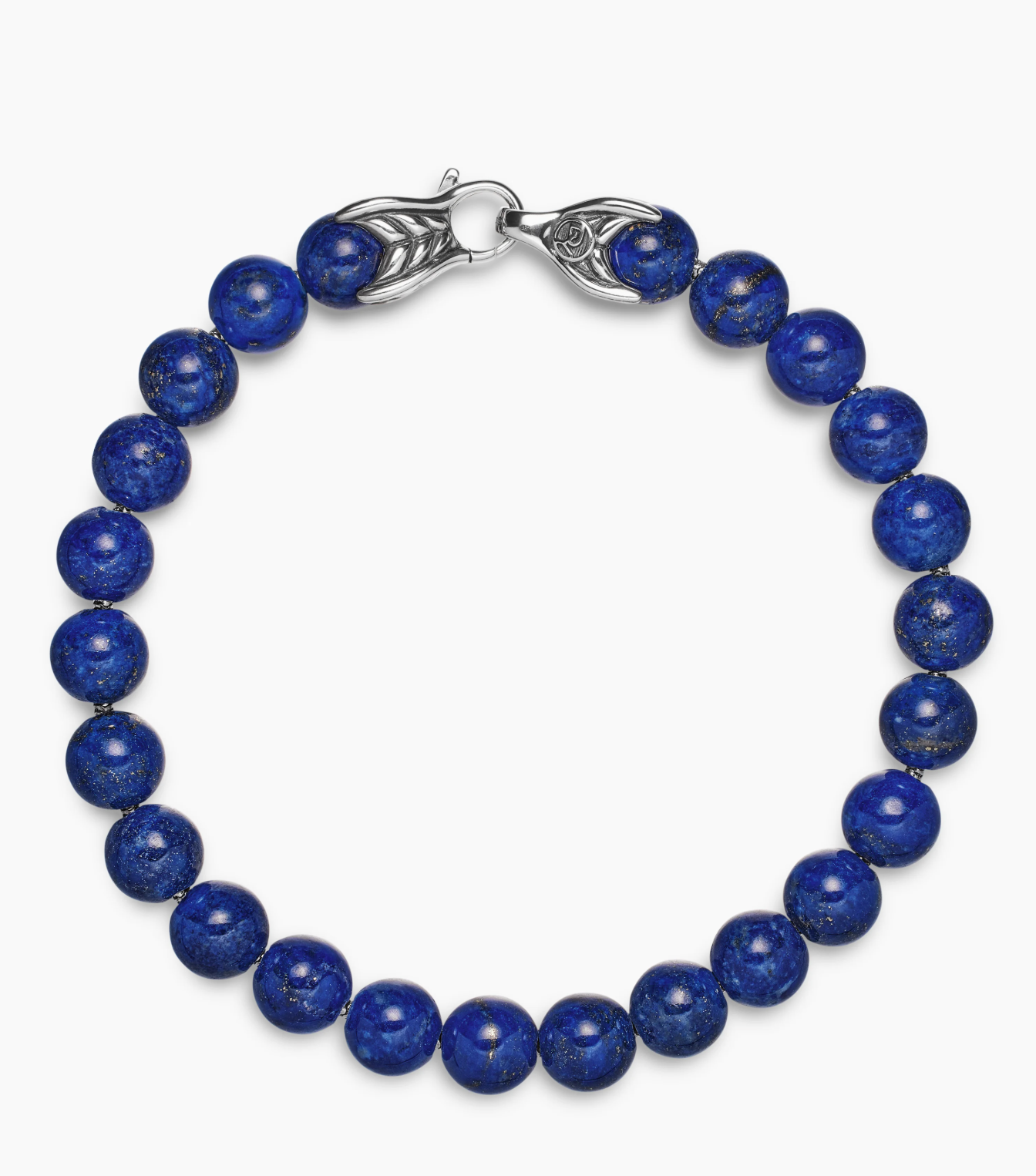 David Yurman Mens Lapis Beaded Bracelet