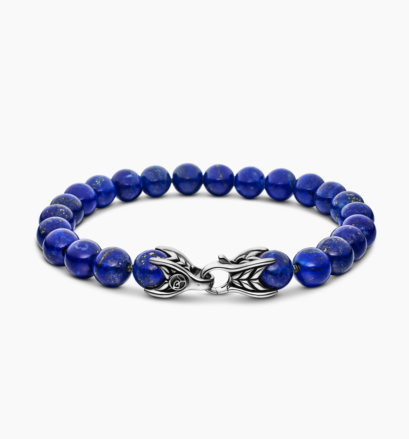 David Yurman Mens Lapis Beaded Bracelet