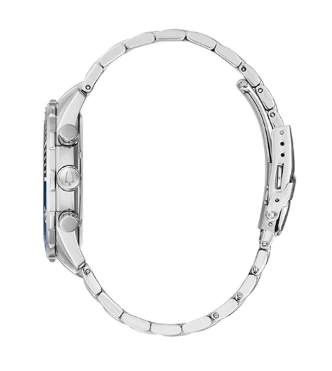 Bulova Men's Classic Sport Chronograph Black Dial Stainless Steel Bracelet