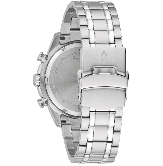 Bulova Men's Classic Sport Chronograph Black Dial Stainless Steel Bracelet