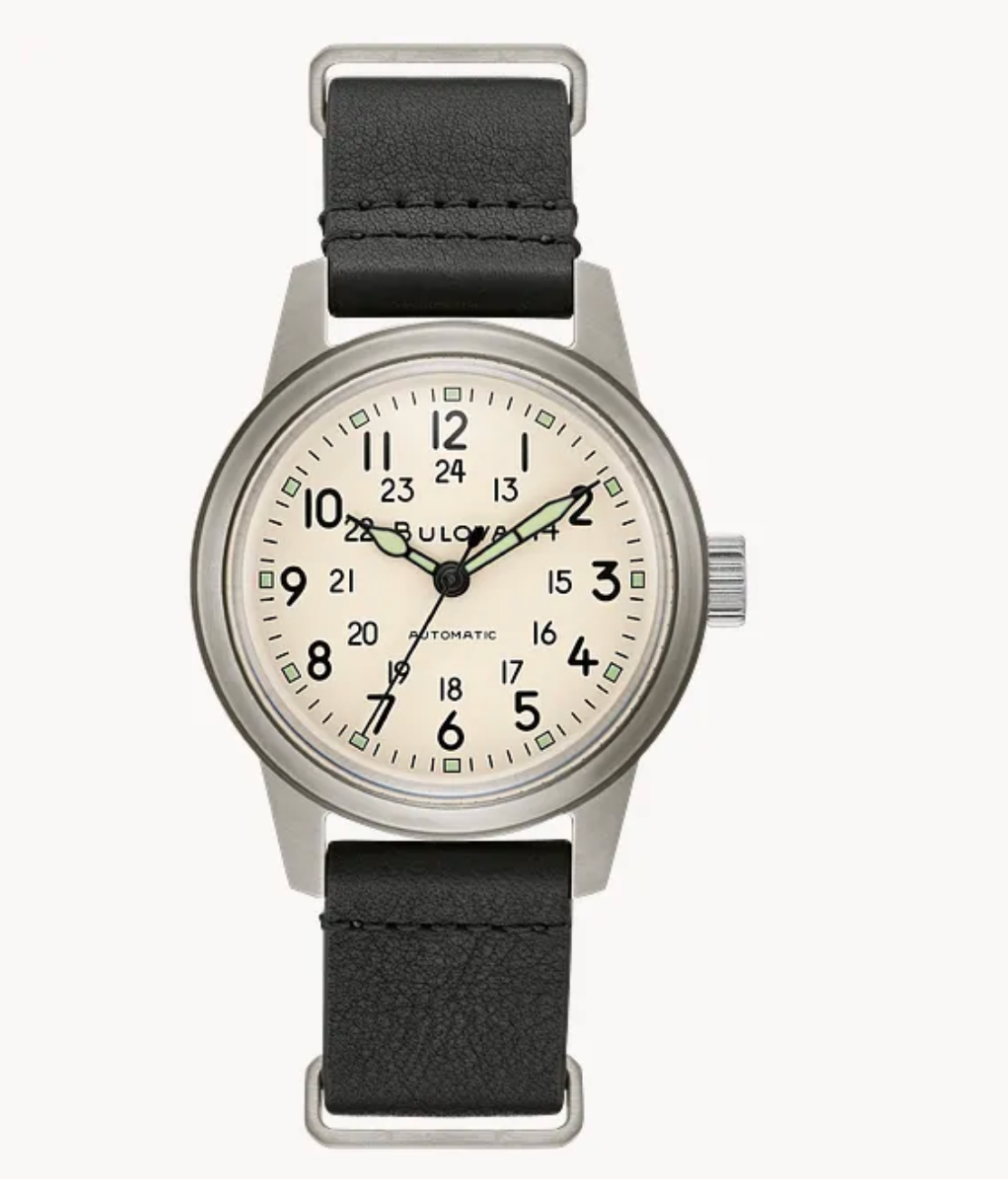 Bulova Men's Military Heritage White Dial Hack Watch