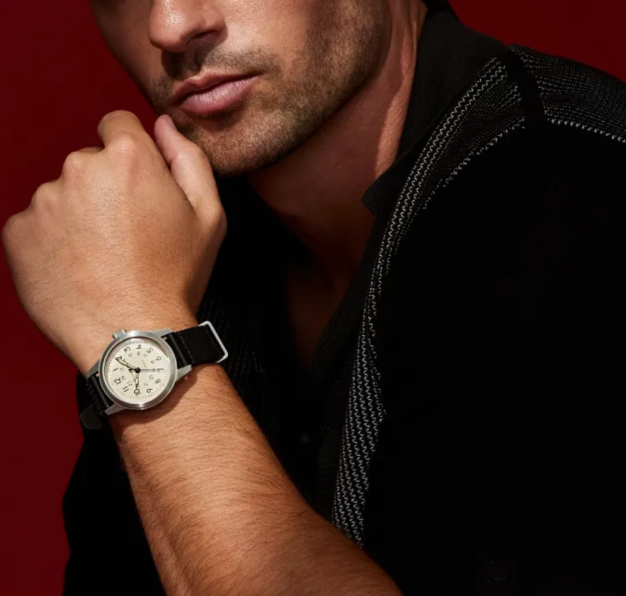 Bulova Men's Military Heritage White Dial Hack Watch