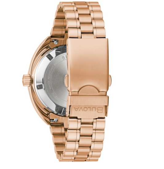 Bulova Oceanographer GMT Automatic Rose Gold-Tone Bracelet Watch 41mm