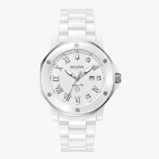 Bulova Marine Star Marc Anthony Womens White Bracelet Watch